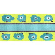TT001B1 - Poppies Turquoise Lime Green Background