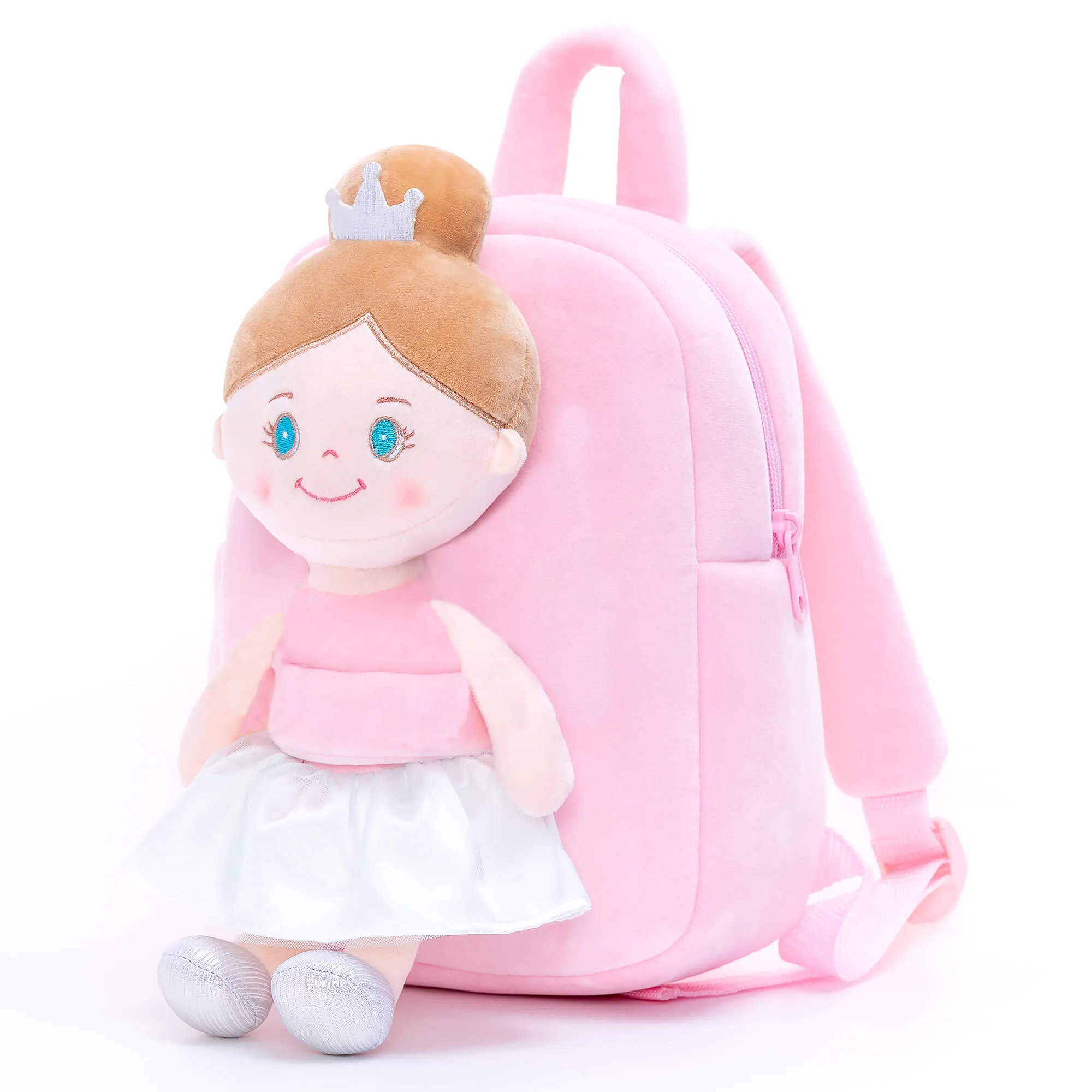 (US Only) Gloveleya 9-inch Angel Girl Doll Backpack Pink