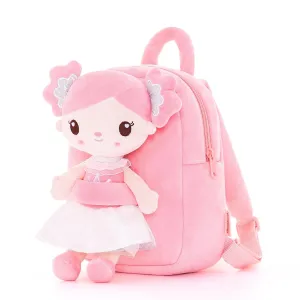 (US Only) Gloveleya 9-inch Curl Candy Girls Doll Backpack Pink