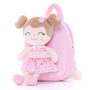 (US OnlyGloveleya 9-inch Flower Fairy  Girls Dolls Backpacks Pink