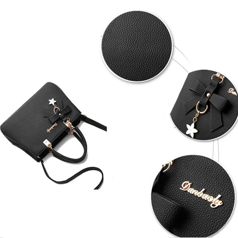 Valenkuci Plum Bow Sweet Messenger Crossbody Bag High Quality New Elegant Shoulder Bag Women Designer Luxury Handbag Women Bags