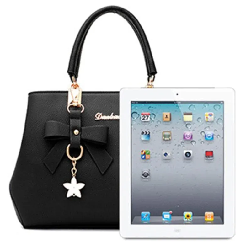 Valenkuci Plum Bow Sweet Messenger Crossbody Bag High Quality New Elegant Shoulder Bag Women Designer Luxury Handbag Women Bags