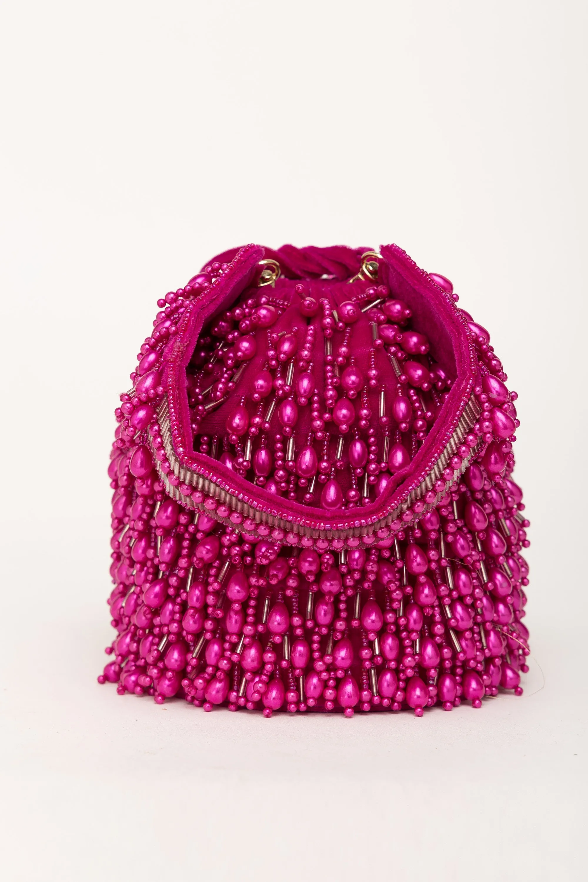 Veda Bucket Bag- Fuschia