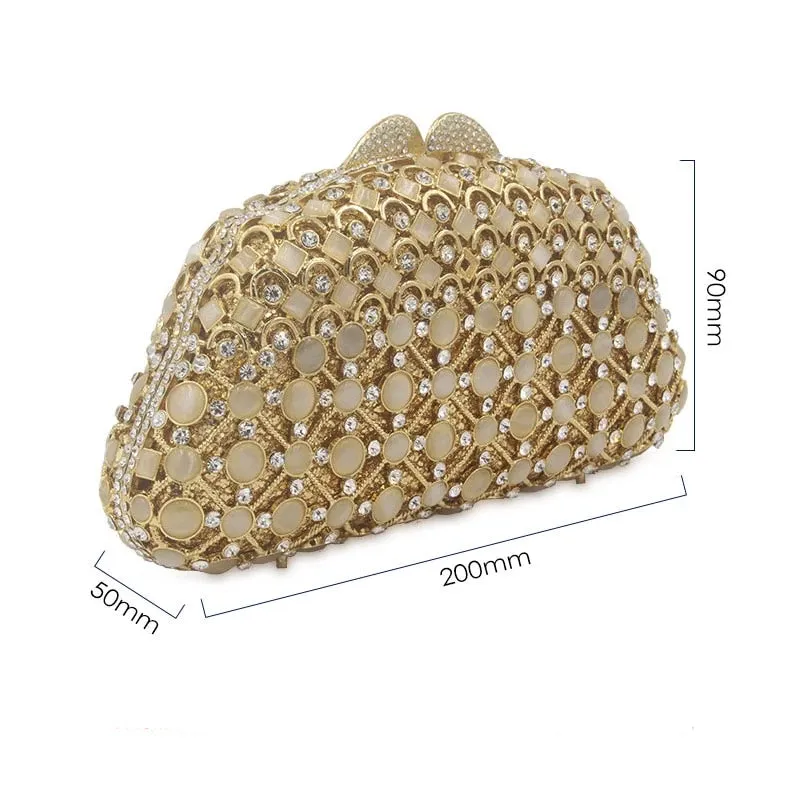 Vilma metallic clutch bag