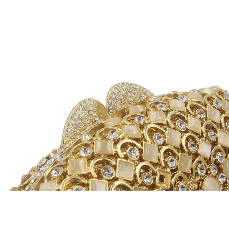 Vilma metallic clutch bag