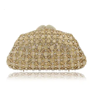 Vilma metallic clutch bag