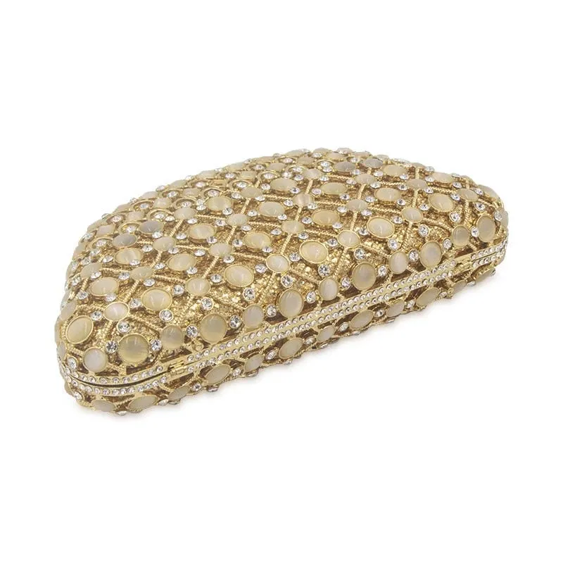 Vilma metallic clutch bag