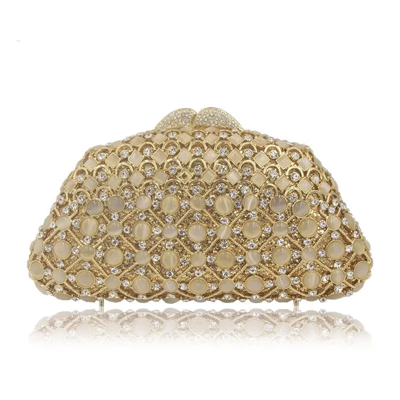 Vilma metallic clutch bag