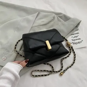 Vintage Chain Designer PU Leather Crossbody Bags For Women