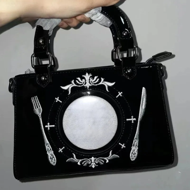 Vintage Harajuku Transparent Satchels Handbag
