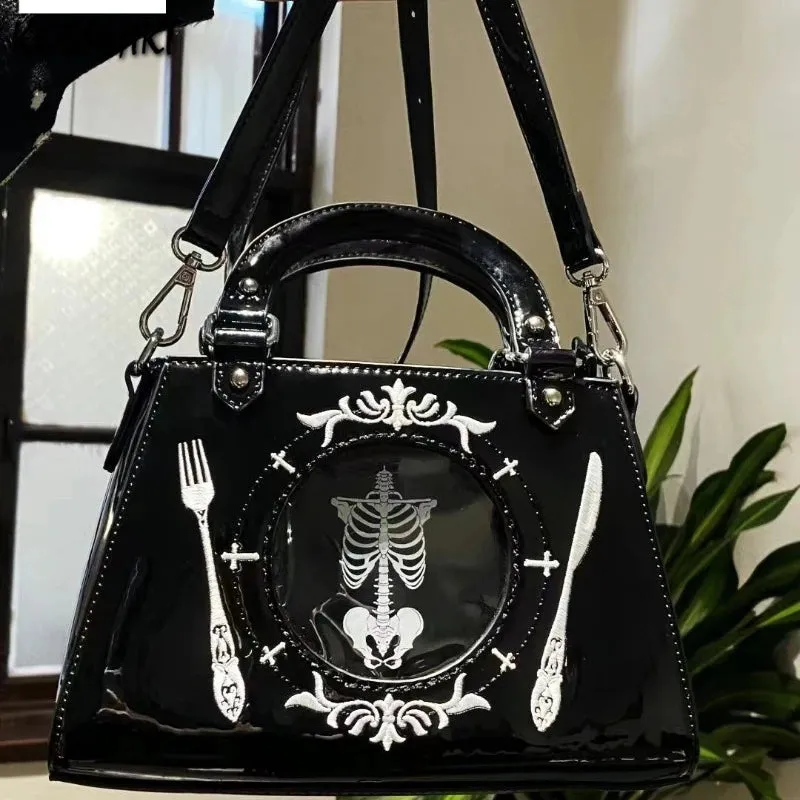 Vintage Harajuku Transparent Satchels Handbag