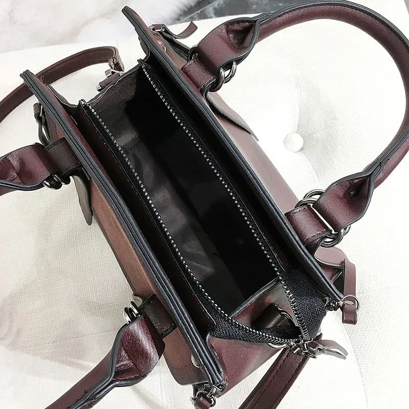 Vintage Leather High Quality Small Shoulder Bags for Women