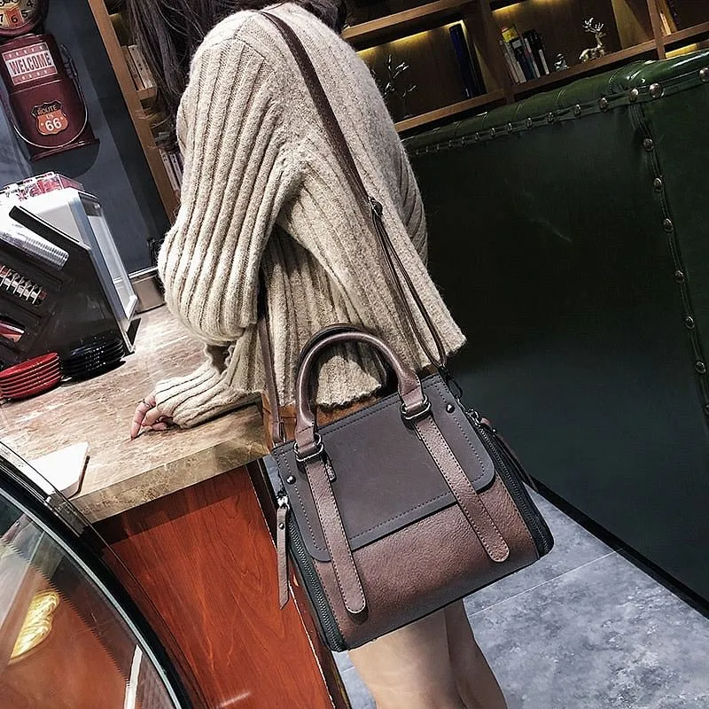 Vintage Leather High Quality Small Shoulder Bags for Women