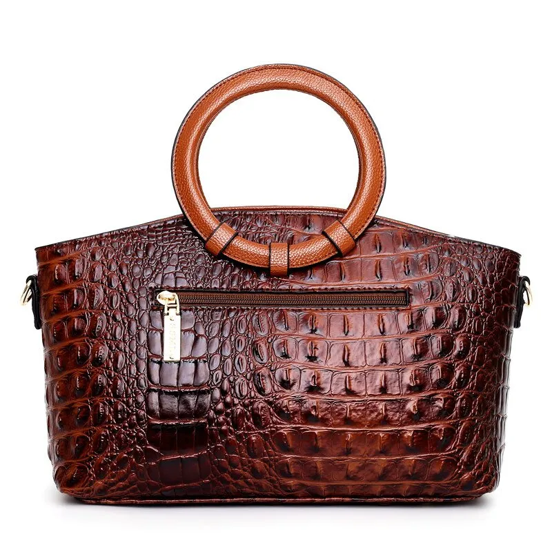 Vintage Theme Leather Luxury Tote Bag
