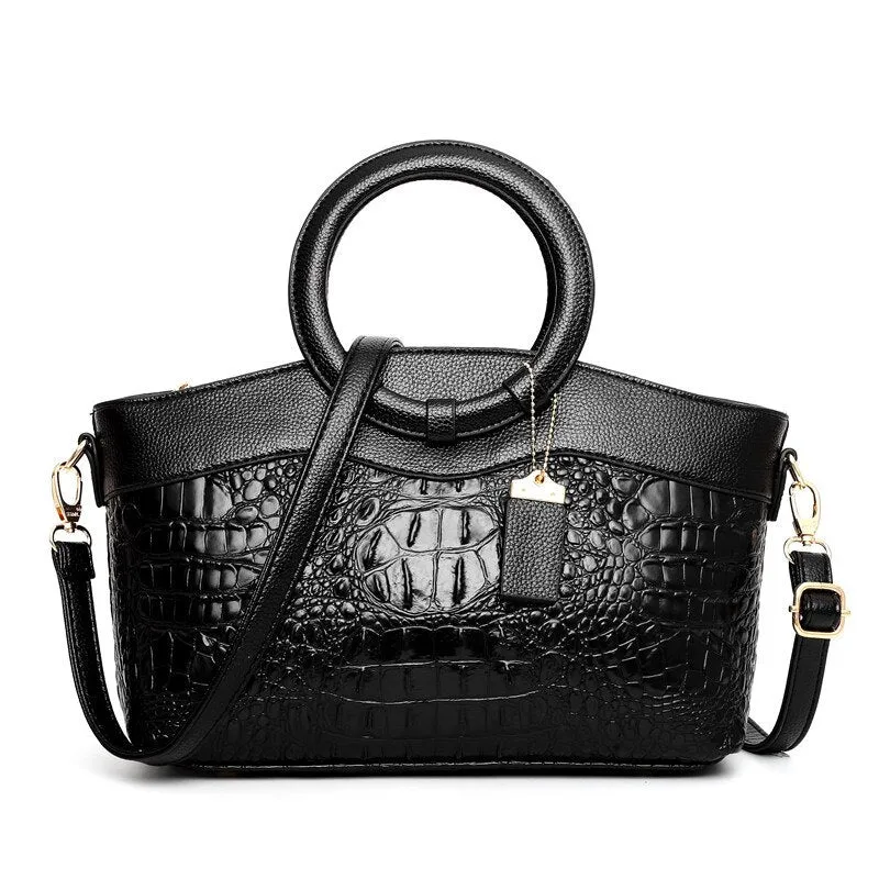 Vintage Theme Leather Luxury Tote Bag