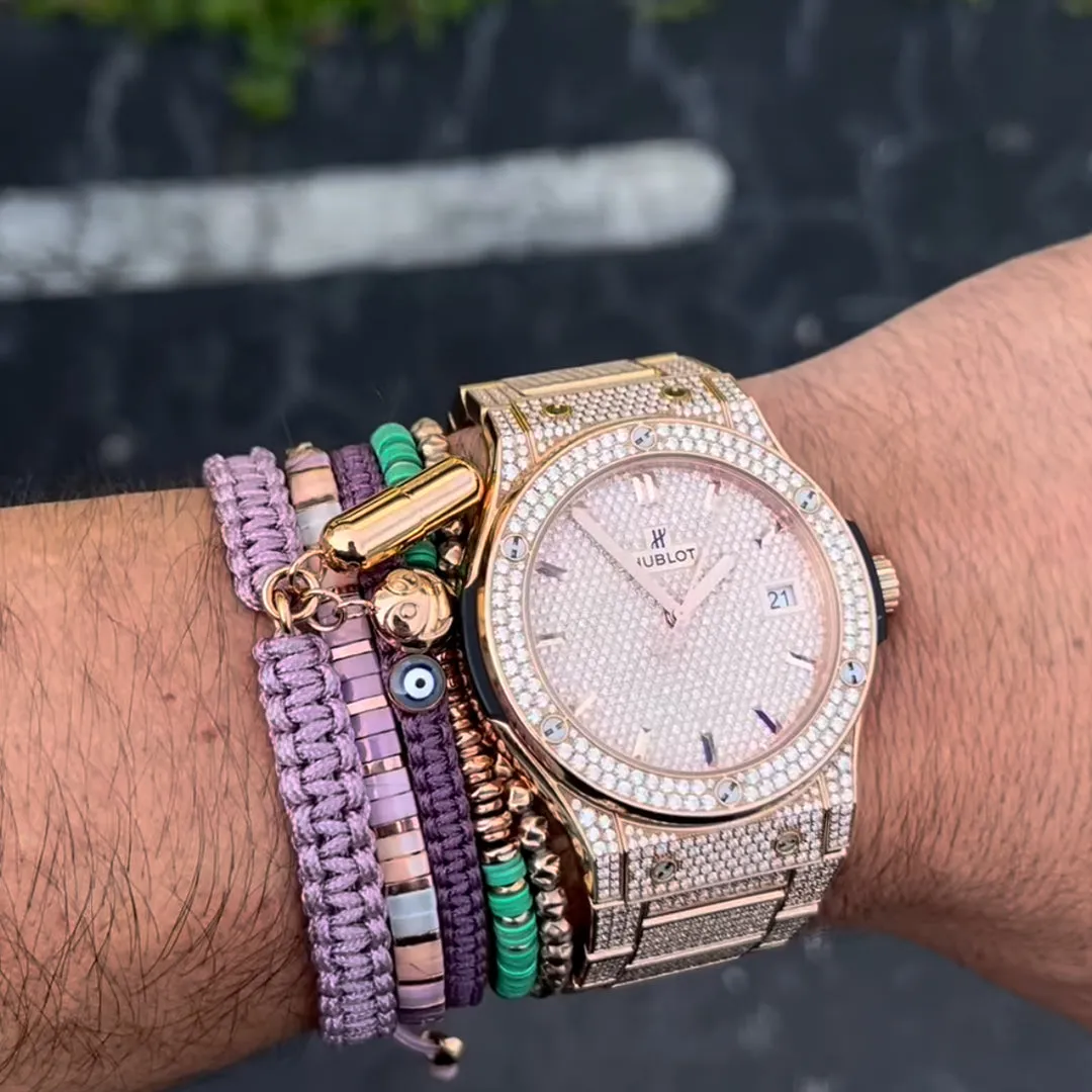 Violet Pink Polyester Combination
