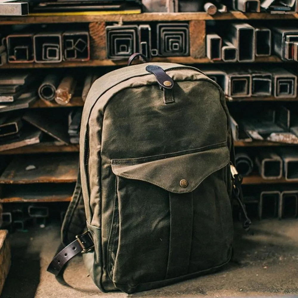 Waterproof Heavy Wax Canvas Backpack
