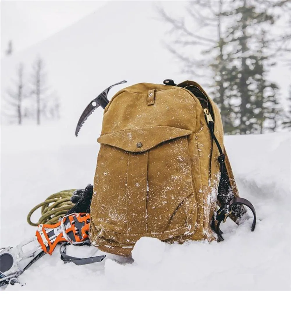 Waterproof Heavy Wax Canvas Backpack