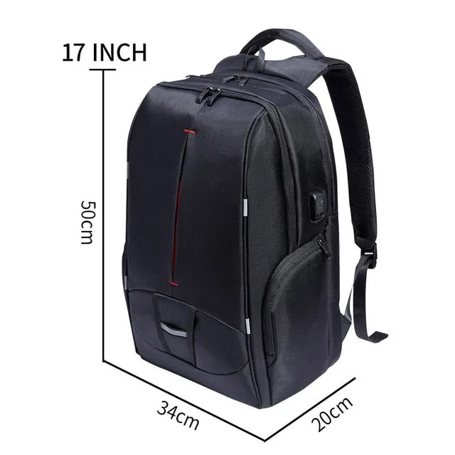 Waterproof w/USB Charger Backpack 17.3inch