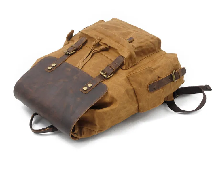 Waxed Canvas Backpack  | Mount Rainier