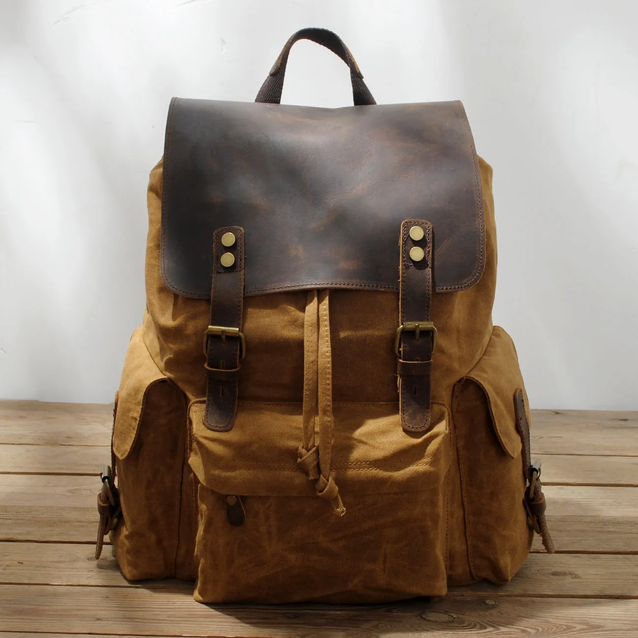 Waxed Canvas Backpack  | Mount Rainier