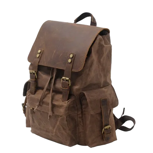 Waxed Canvas Backpack  | Mount Rainier