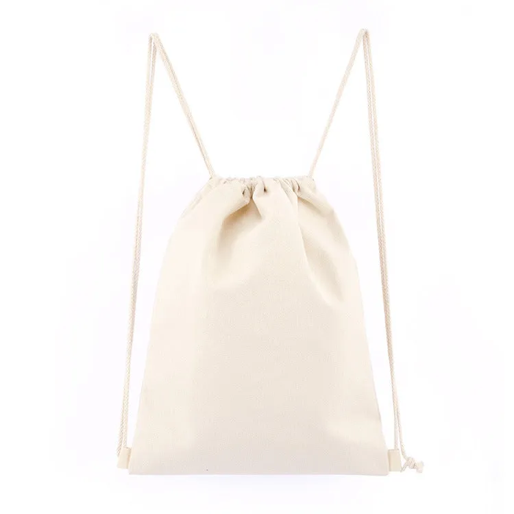 Wholesale Durable Color Canvas Drawstring Backpack Bags
