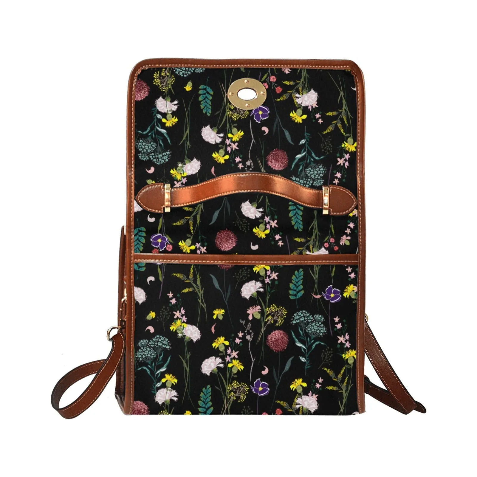 Witch Canvas Satchel bag, Dark Faecore Witchcore Cross Body purse, Canvas Witch Handbag, Mystical Fairy Mushrooms Boho Purse