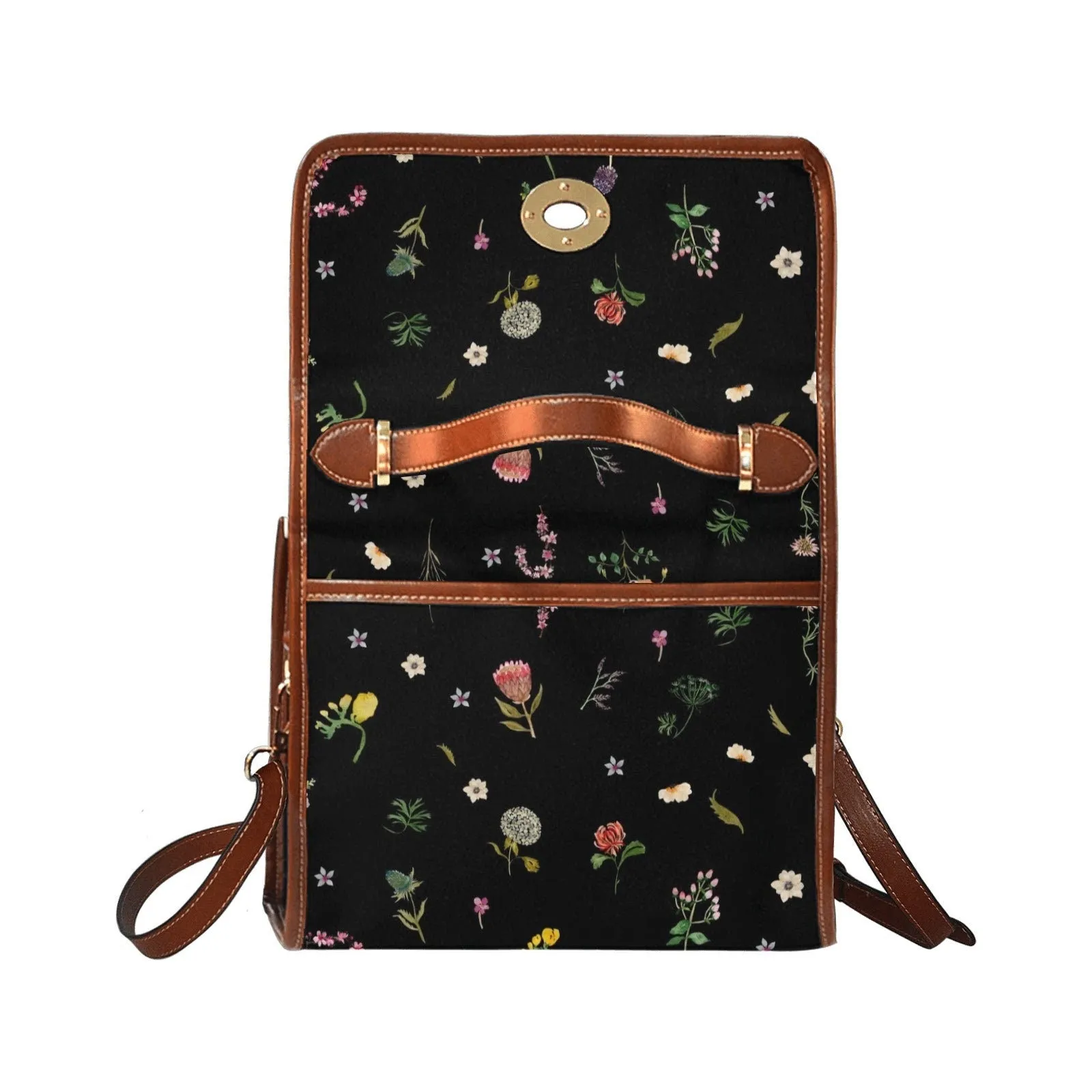 Witch Canvas Satchel bag, Dark Faecore Witchcore Cross Body purse, Canvas Witch Handbag, Mystical Fairy Mushrooms Boho Purse