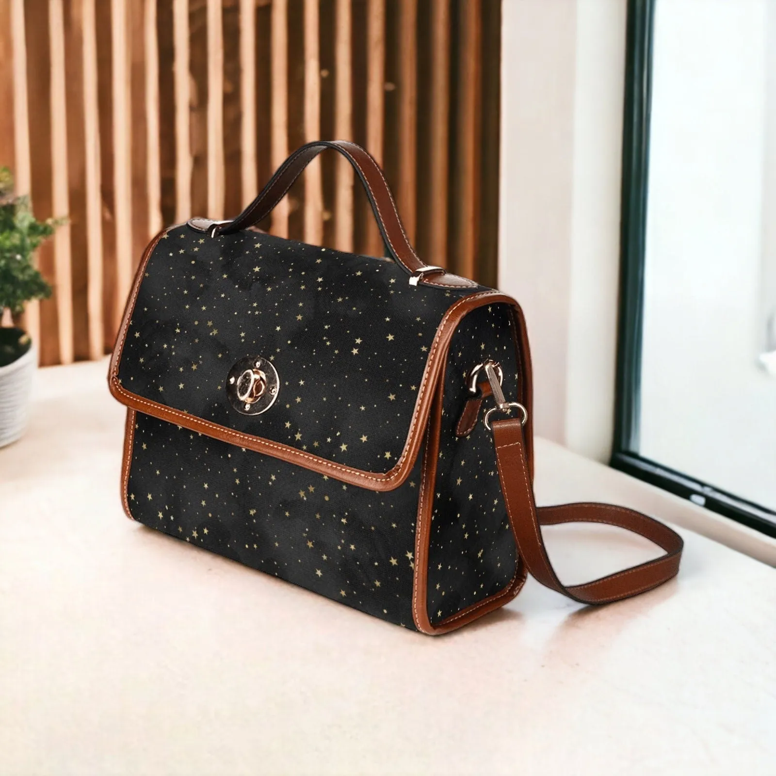 Witch Canvas Satchel bag, Dark Faecore Witchcore Cross Body purse, Canvas Witch Handbag, Mystical Fairy Mushrooms Boho Purse