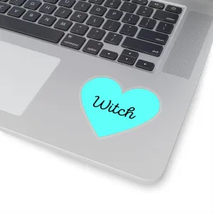 Witch Heart Sticker - Aqua