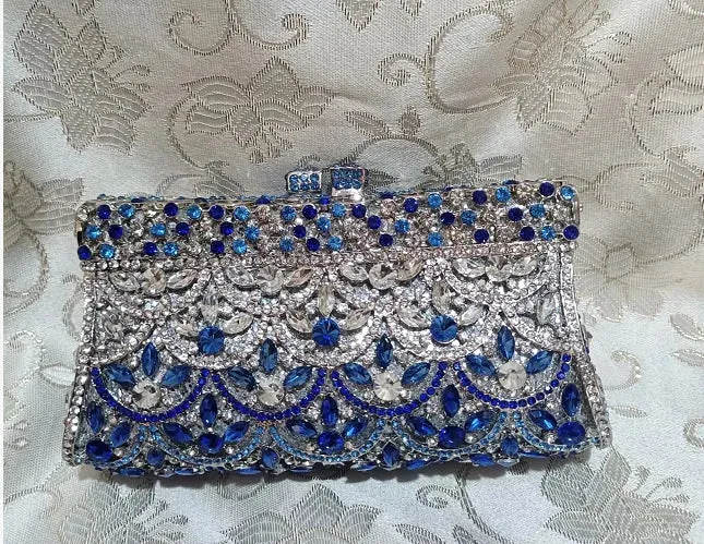 XIYUAN Women Rhinestones Clutch Purse Red Minaudiere Bag For Party Wedding Crystal Evening Bags Handbag Bridal Clutches Bag Lady