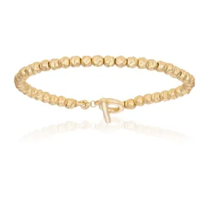 Yellow Gold Rock Beaded Bracelet