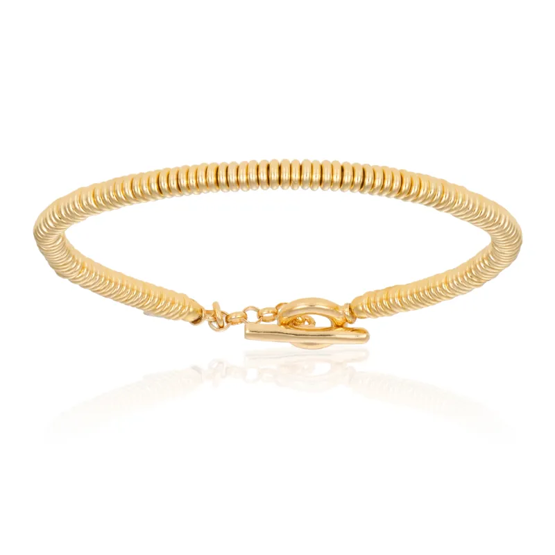 Yellow Gold Small Beaded Bracelet