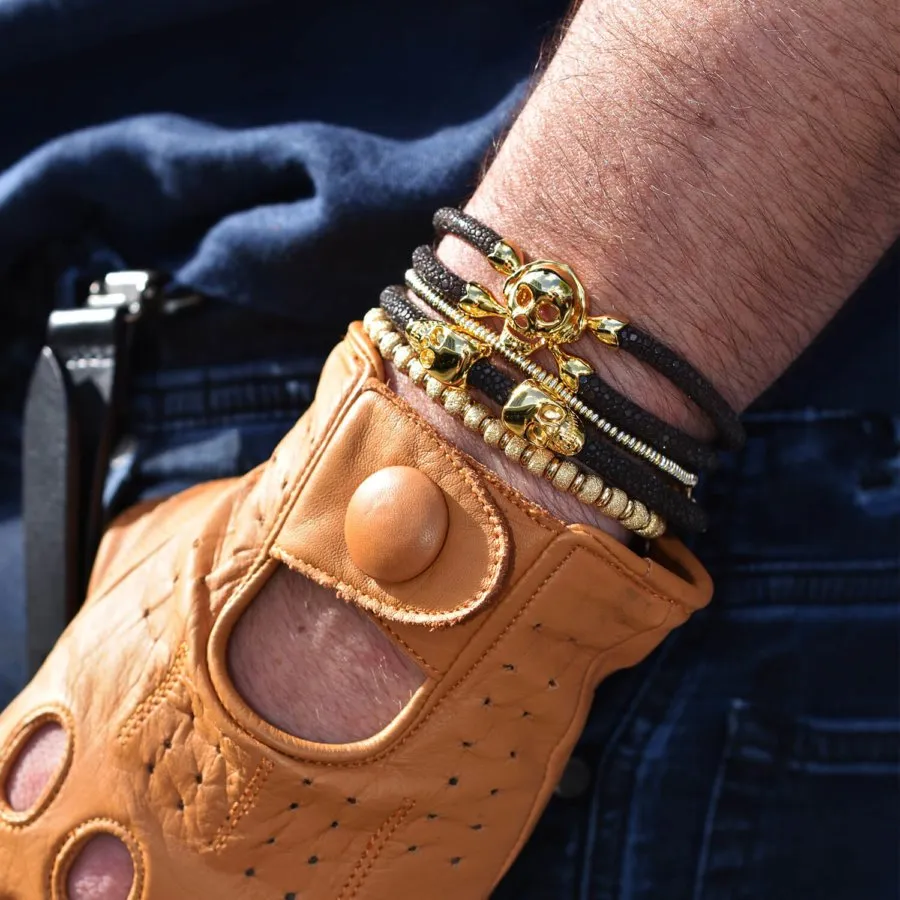 Yellow Gold Small Beaded Bracelet