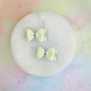 Yellow Speckles Micro Mini Bows