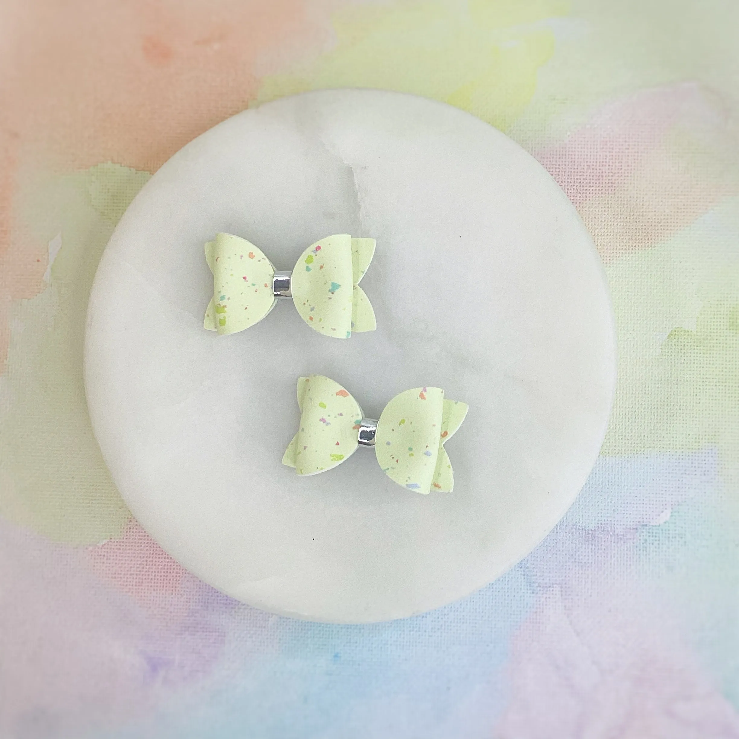 Yellow Speckles Micro Mini Bows