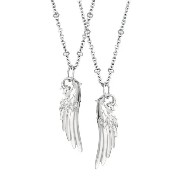 You Me Angel Wing Necklace Set