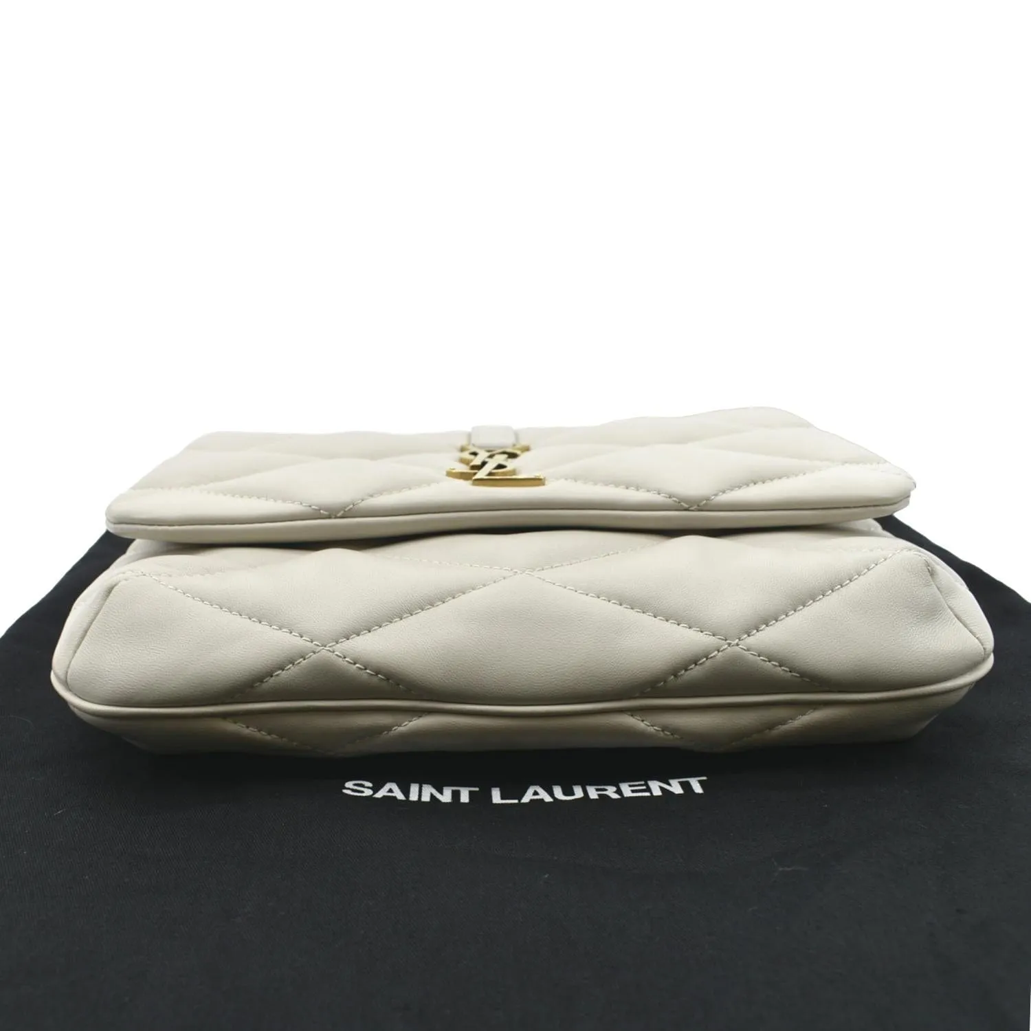 YVES SAINT LAURENT LE 57 Quilted Lambskin Leather Hobo Bag Antique Vintage