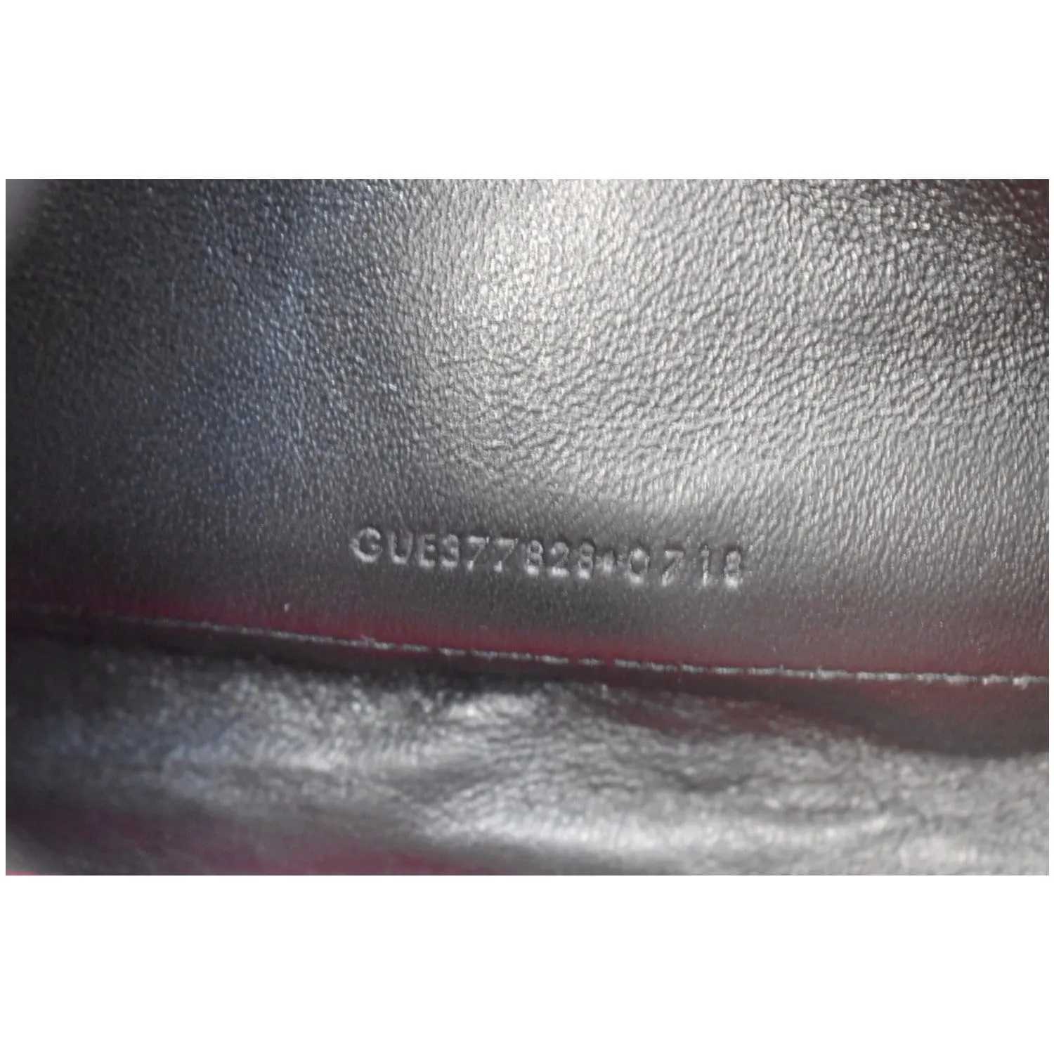 YVES SAINT LAURENT Matelasse Chevron Leather Envelope Chain Wallet Red