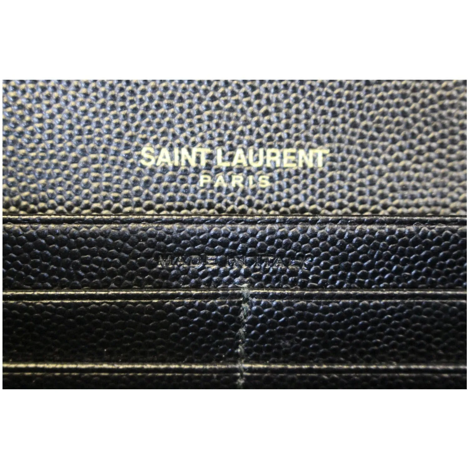 YVES SAINT LAURENT Matelasse Envelope Chain Wallet Black