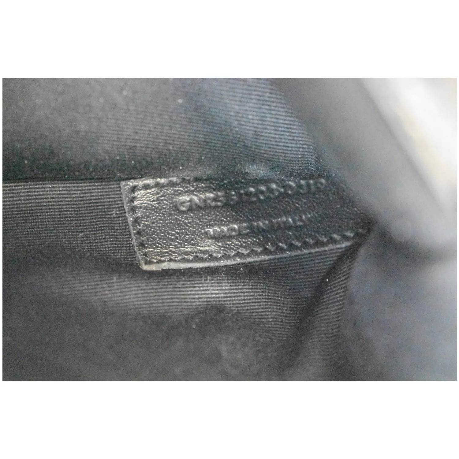 YVES SAINT LAURENT Uptown Large Envelope Leather Pouch Black