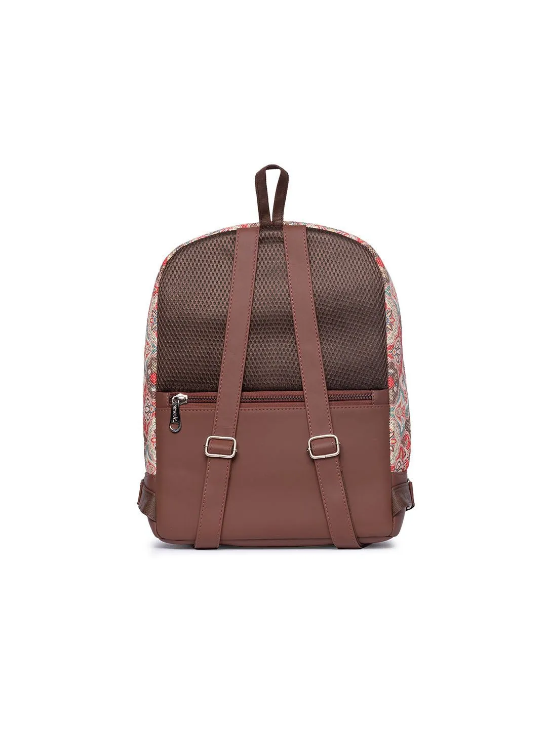 ZOUK Ethnic Printed Fabric Dome Backpack